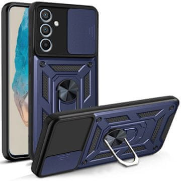 GS Oklepni ovitek za Samsung Galaxy M35, CamShield Slide, moder