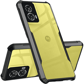 Overboard Ovitek za Motorola Moto G85, hibridni z zaščito pred padci, črn