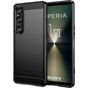 GS Ovitek za Sony Xperia 1 VI, karbonski, črn