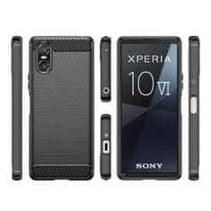 GS Ovitek za Sony Xperia 10 VI, karbonski, črn