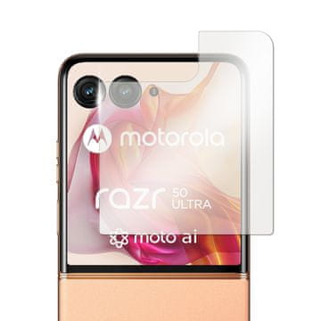 Overboard Kaljeno steklo za zadnji zaslon za Motorola Razr 50 Ultra, prozorno