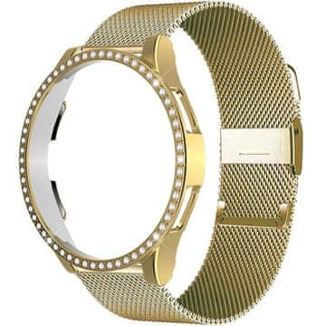 GS Milanski pašček + ovitek za Samsung Galaxy Watch 6 40mm, zlat