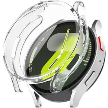 GS Ovitek 2 v 1 z zaščitno folijo za Samsung Galaxy Watch 7 44 mm, prozoren