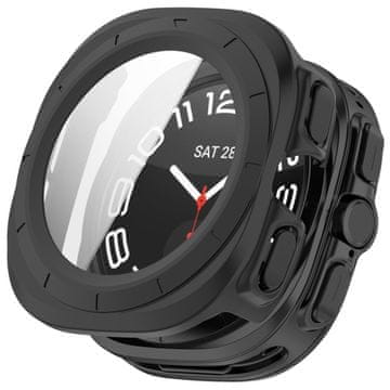 GS Ovitek 2 v 1 + kaljeno steklo za Samsung Galaxy Watch Ultra 2 / 1, črn