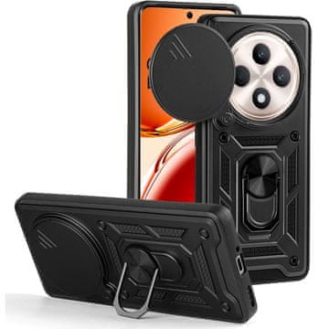 GS Oklepni ovitek za Oppo Reno 12FS / Oppo Reno 12F, CamShield Slide, črn