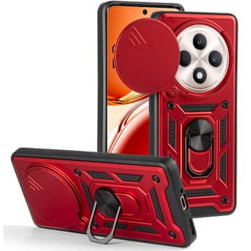 GS Oklepni ovitek za Oppo Reno 12FS / 12F, CamShield Slide, rdeč