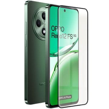 GS 3D kaljeno steklo za Oppo Reno 12FS / 12F, črn okvir