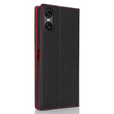 GS Usnjen ovitek za Sony Xperia 10 VI, ERBORD zrnato usnje, črn