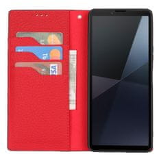 GS Usnjen ovitek za Sony Xperia 10 VI, ERBORD zrnato usnje, črn