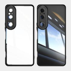 GS Ovitek za Sony Xperia 1 VI Fusion Hybrid z zaščito kamere, prozoren/črn