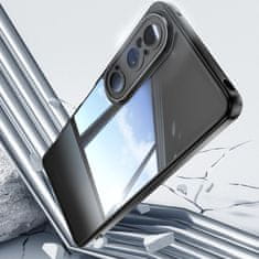 GS Ovitek za Sony Xperia 1 VI Fusion Hybrid z zaščito kamere, prozoren/črn