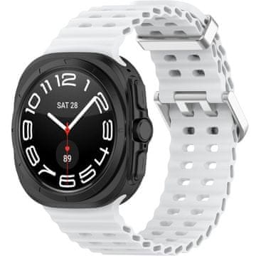 GS Silikonski pašček za Samsung Galaxy Watch Ultra 2/1, bel