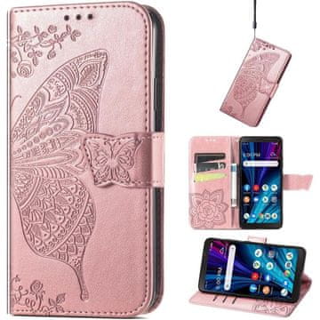 GS Ovitek za OnePlus Nord 4, metulj, roza zlata