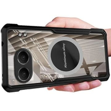 GS Ovitek za OnePlus Nord 4, z magnetno ploščo, prozoren / črn