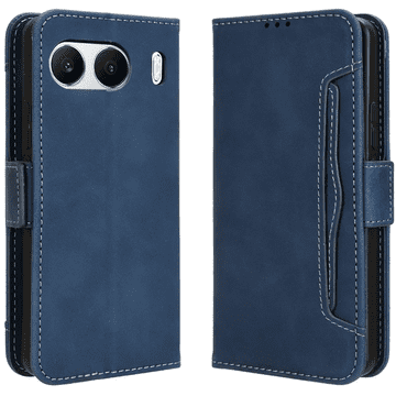 GS Ovitek s preklopom za OnePlus Nord 4, reža za kartico, temno moder