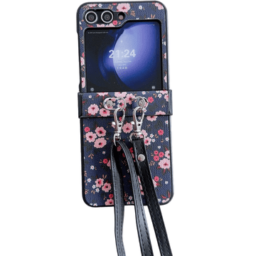 GS Ovitek za Samsung Galaxy Z Flip7 FE / Z Flip6, z naramnico, moder