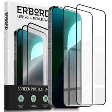 Overboard 2x kaljeno steklo za iPhone 16, 3D full, steklo za celoten zaslon