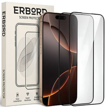 Overboard 2x kaljeno steklo za iPhone 16 Pro Max, 3D polno, steklo za celoten zaslon
