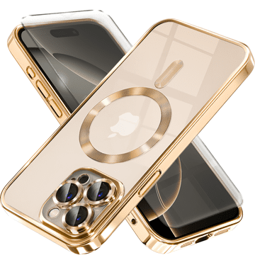 Overboard Ovitek za iPhone 11 Pro Max, Electro MagSafe, zlat + zaščita za zaslon