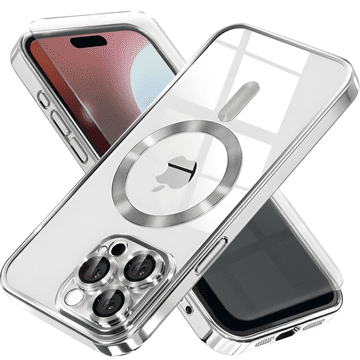 Overboard Ovitek za iPhone 16 Pro, Electro MagSafe, srebrn + zaščita za zaslon