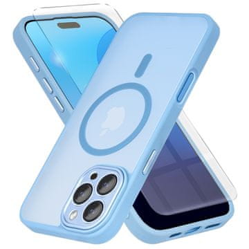 Overboard Ovitek za iPhone 16 Pro Max, za MagSafe, mat ovitek , moder + zaščita za zaslon