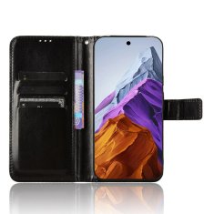 GS Ovitek denarnica Crazy Horse za Google Pixel 9 / Google Pixel 9 Pro, črn