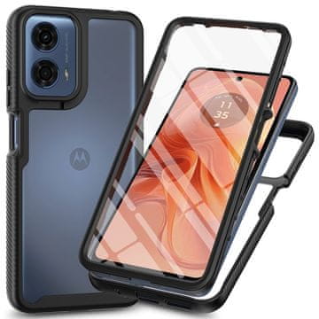 GS Ovitek za Motorola Moto E14 / G24 / G04, odporen na udarce, s folijo, črn