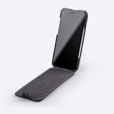 Ovitek Flip za iPhone 16 Pro Max, usnjen, flip, črn