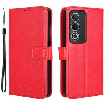 GS Preklopni ovitek za Oppo A80, denarnica Crazy Horse, rdeč