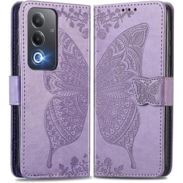 GS Ovitek za Oppo A80, metuljček, vijoličen
