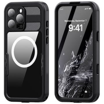 Box Vodoodporni ovitek IP68 za iPhone 16 Pro Max, MagSafe, črn