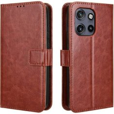 GS Ovitek denarnica Crazy Horse za Motorola Edge 50 Neo / Motorola ThinkPhone 25, rjav