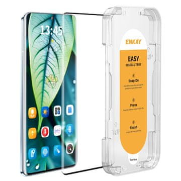 ENKAY Kaljeno steklo za Oppo Reno 12 / 12 Pro 5G, črno