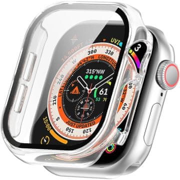 GS Ovitek 2 v 1 + kaljeno steklo za Apple Watch 10/11 46 mm, prozoren