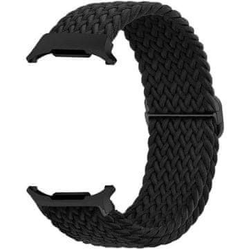 GS Najlonski pašček za Samsung Galaxy Watch Ultra 2/1, črne barve