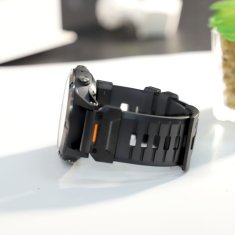 GS Silikonski pašček QuickFit za Garmin Fenix 26 mm, črne barve