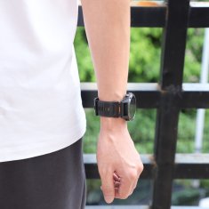 GS Silikonski pašček QuickFit za Garmin Fenix 26 mm, črne barve