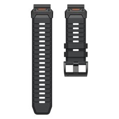 GS Silikonski pašček QuickFit za Garmin Fenix 26 mm, črne barve
