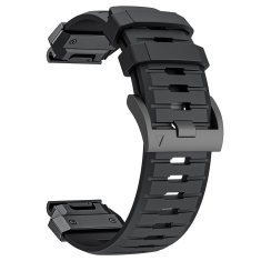 GS Silikonski pašček QuickFit za Garmin Fenix 26 mm, črne barve