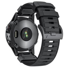 GS Silikonski pašček QuickFit za Garmin Fenix 26 mm, črne barve