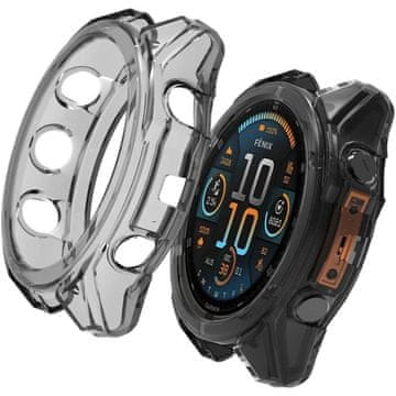 GS Zaščitni silikonski ovitek za Garmin Fenix 8 47 mm, črn