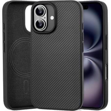 GS Ovitek za iPhone 16, prevleka iz aramidnih vlaken, črna
