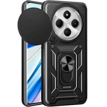 GS Oklepni ovitek za Xiaomi Redmi 14C / Xiaomi Poco C75, CamShield Slide, črn