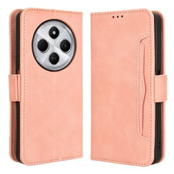GS Ovitek s preklopom za Xiaomi Redmi 14C / Xiaomi Poco C75, reža za kartico, roza