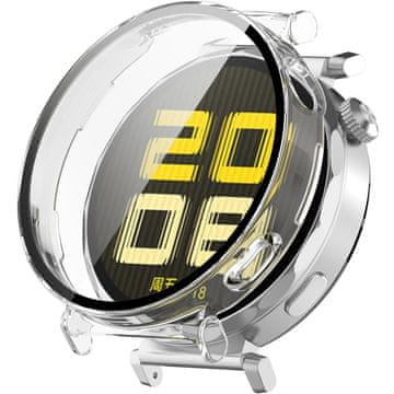 GS Ovitek 2 v 1 + kaljeno steklo za Huawei Watch GT 5 Pro 42 mm, prozoren