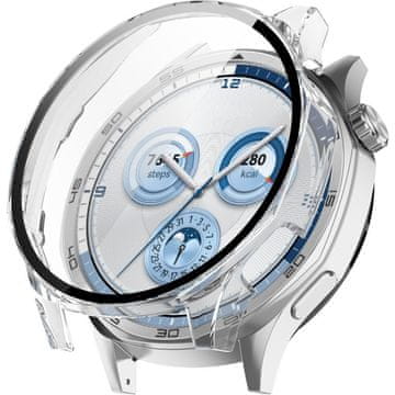 GS Ovitek 2 v 1 + kaljeno steklo za Huawei Watch GT 5 46 mm, prozoren