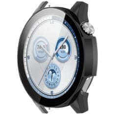 GS Ovitek 2 v 1 + kaljeno steklo za Huawei Watch GT 5 46 mm, črn