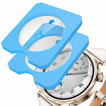 Overboard 2x kaljeno steklo za Huawei Watch GT 5 41 mm, z okvirjem za montažo