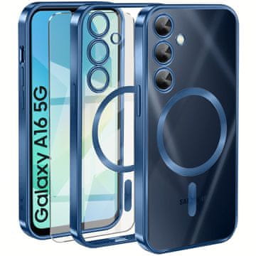Overboard Ovitek za Samsung Galaxy A16 / A16 5G, Electro MagSafe, moder + zaščitno steklo za zaslon