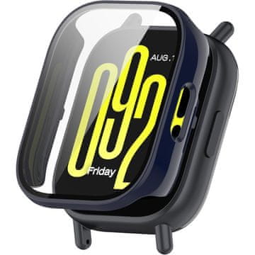 GS Ovitek 2 v 1 + kaljeno steklo za Xiaomi Redmi Watch 5 Active, temno moder